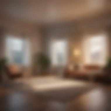 A calming room setting with soft lighting and comfortable seating.