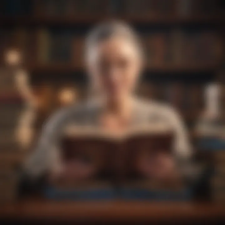 A symbol of lifelong learning with books and knowledge