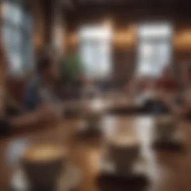 Networking Opportunities in Local Cafés Group discussion in a local café