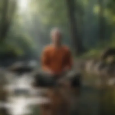 Mindfulness in Action An individual practicing mindfulness in a calm environment