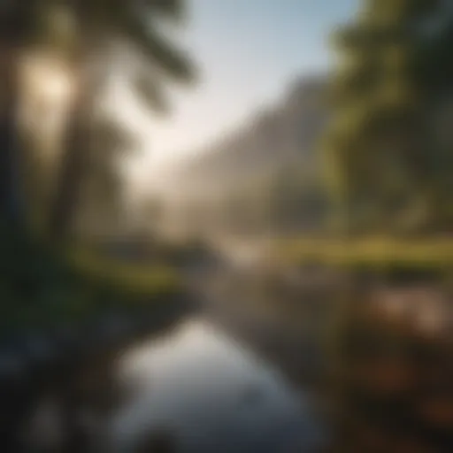 A serene landscape symbolizing tranquility and peace of mind