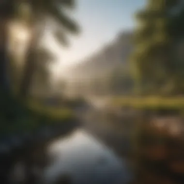 Tranquil Landscape A serene landscape symbolizing tranquility and peace of mind