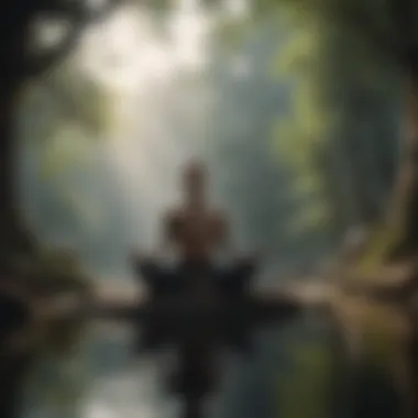 A person meditating in a peaceful environment, symbolizing mindfulness.