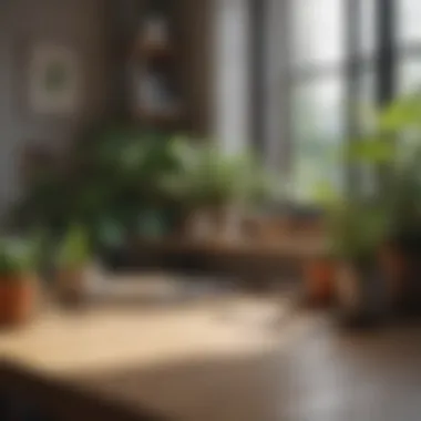 Creating a Peaceful Work Environment A serene workspace with plants and natural light