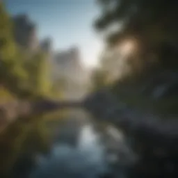 A serene landscape promoting relaxation