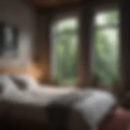 Peaceful bedroom setting promoting sleep