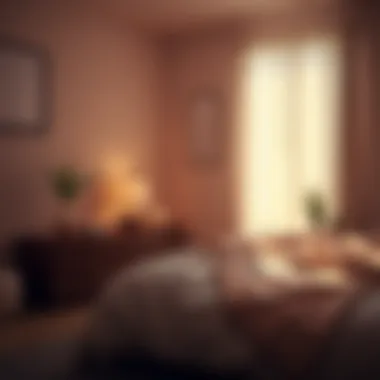 Creating a Calming Bedroom Environment Calming bedroom atmosphere with soft lighting