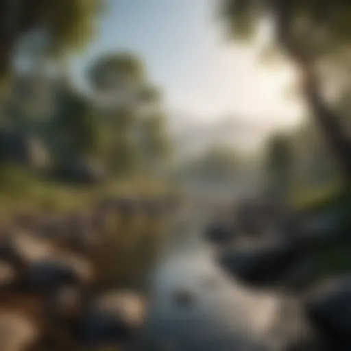 A serene landscape depicting tranquility and peace