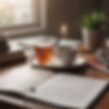 Effective Time Management Strategies A planner and a cup of tea on a desk, symbolizing time management