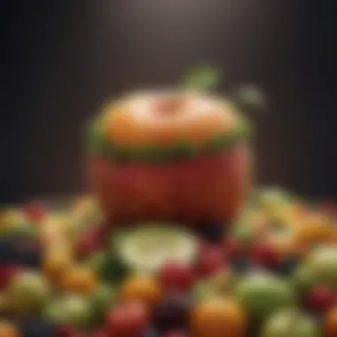 Nutrition's Role in Supporting Mental Health Colorful fruits and vegetables arranged aesthetically