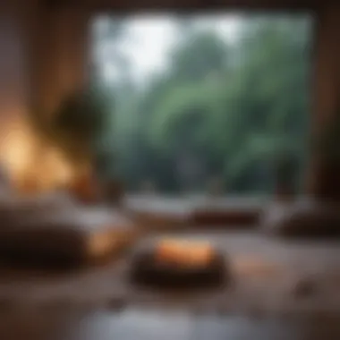 Creating a Peaceful Meditation Space Meditation space with cushions and candles