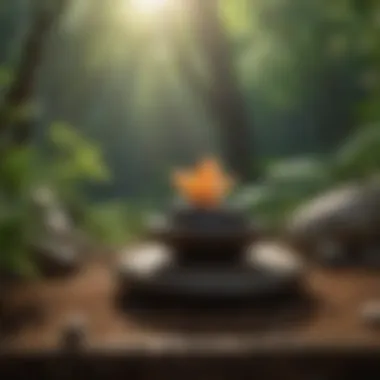 A tranquil meditation space for mindfulness