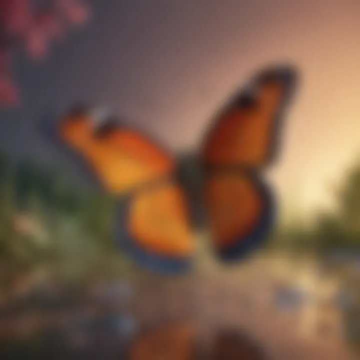 A vibrant butterfly symbolizing personal growth