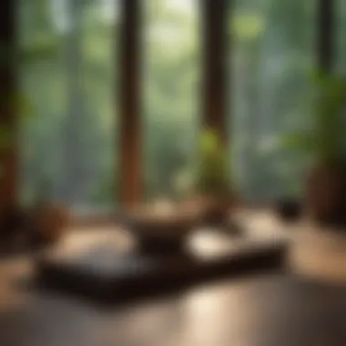 Peaceful indoor space for meditation.