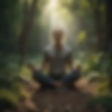 Meditative Practices for Inner Strength A person engaged in deep meditation amidst nature