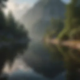 A serene landscape symbolizing tranquility and self-reflection