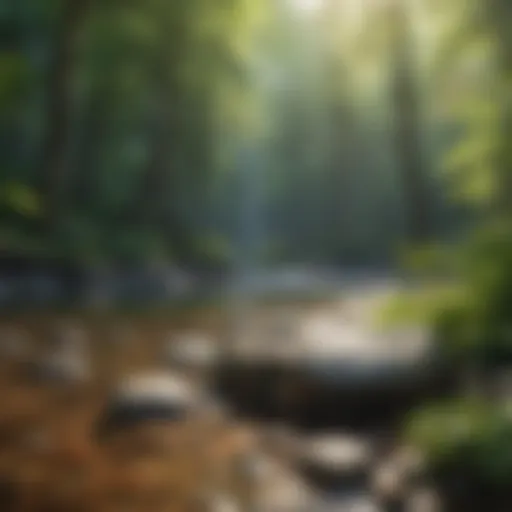 A serene environment with calming colors and nature elements