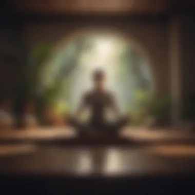 Meditation for Enhanced Sleep Quality A person practicing meditation in a tranquil setting