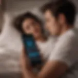 User engaging with a sleep app interface