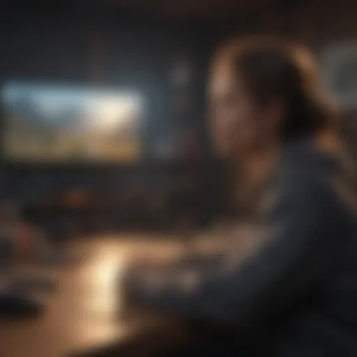 A serene gaming environment illustrating emotional balance