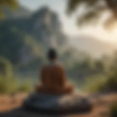 Tranquility in Friendship A serene landscape representing tranquility and mindfulness