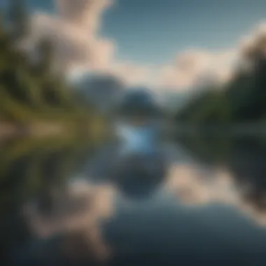 Reflections of Inner Peace Calm water reflecting the sky symbolizing inner peace