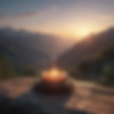 A New Day for Peace A peaceful sunrise over mountains representing new beginnings