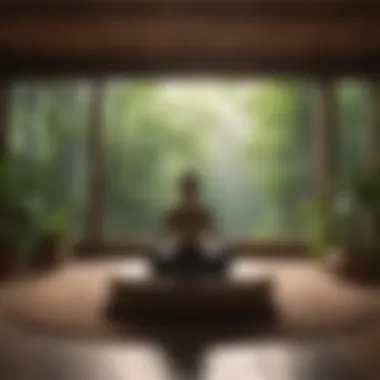 Meditation Space for Tranquility A peaceful meditation space highlighting mindfulness practices.