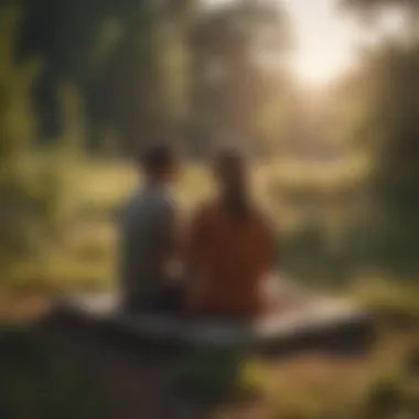 Mindfulness in Relationships Mindfulness and self-awareness represented through a serene landscape.
