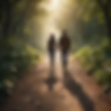 Navigating Dating Challenges Navigating challenges in dating illustrated with a winding path.