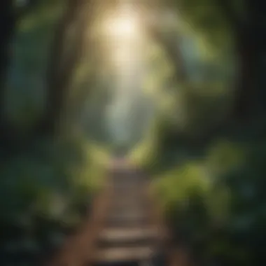Nature's Embrace: A Path to Deep Relaxation Tranquil nature scene promoting relaxation