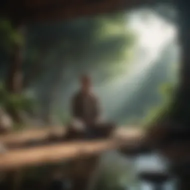Mindfulness in Meditation A person meditating in a tranquil environment