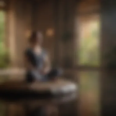 Mindfulness and Emotional Awareness A tranquil mindfulness meditation scene