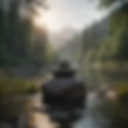 A serene landscape representing tranquility and peace