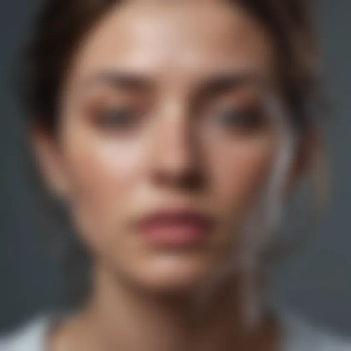 An abstract representation of tangled thoughts and emotions, illustrating psychological distress.