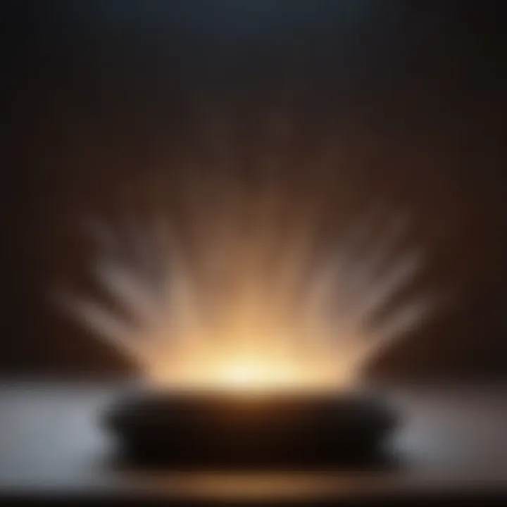 Relaxing sound waves emanating from a device