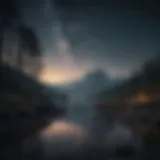 Serene nighttime landscape for better sleep