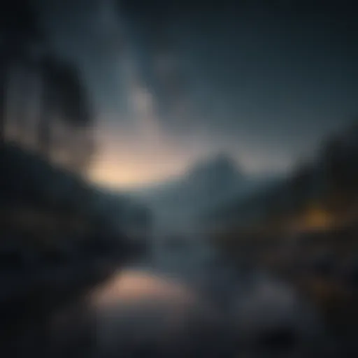 Serene nighttime landscape for better sleep