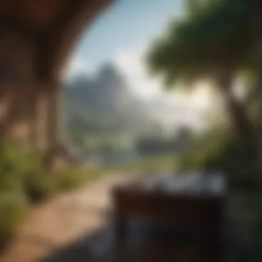 Tranquil Gaming Environment A tranquil gaming environment showcasing a soothing landscape