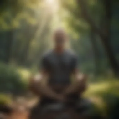 Mindfulness and Happiness A peaceful mind meditating in nature