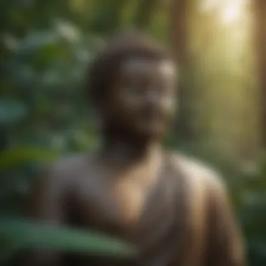 Buddha in Nature - Harmony with the Surroundings Buddha statue surrounded by nature
