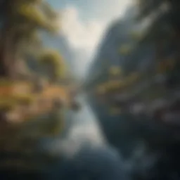 Tranquil mountain landscape symbolizing inner peace