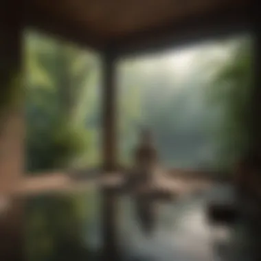 Mindfulness and Self-Reflection A tranquil meditation space representing mindfulness and self-reflection