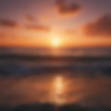 Journey of Personal Growth A vibrant sunset over a calm ocean depicting personal growth
