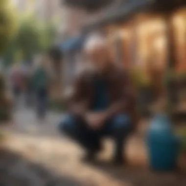 A heartwarming scene of community support and connection