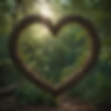 The Connection of Love A heart shape made of intertwined branches symbolizing connection
