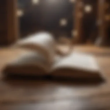 Literary Reflections on Love An open book with poignant love quotes highlighted