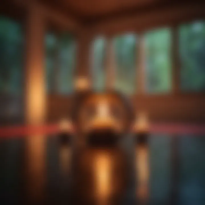 Soft candlelight illuminating a serene meditation space reflecting inner peace