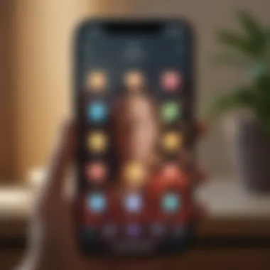 Collection of meditation app icons on a smartphone screen