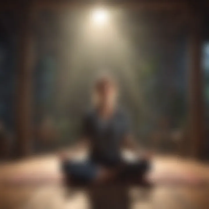 Facilitator leading a guided meditation session